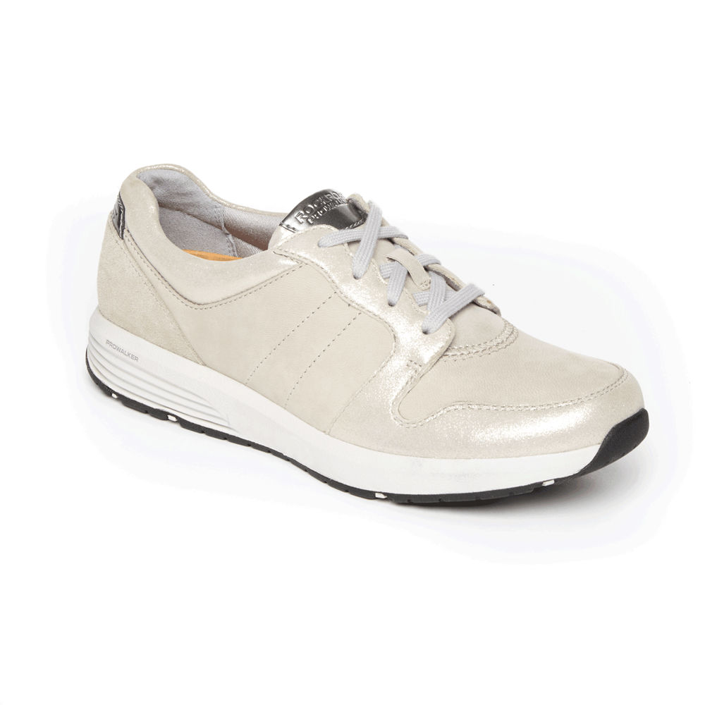 Rockport Sneakers For Womens Beige - Trustride Derby Trainer - XQ8549061